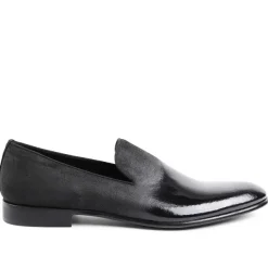 Bruno Magli Monet A-Line Patent Suede Smoking Slipper Black Discount
