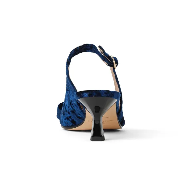 Bruno Magli Morena Slingback Pump Navy Velvet Best