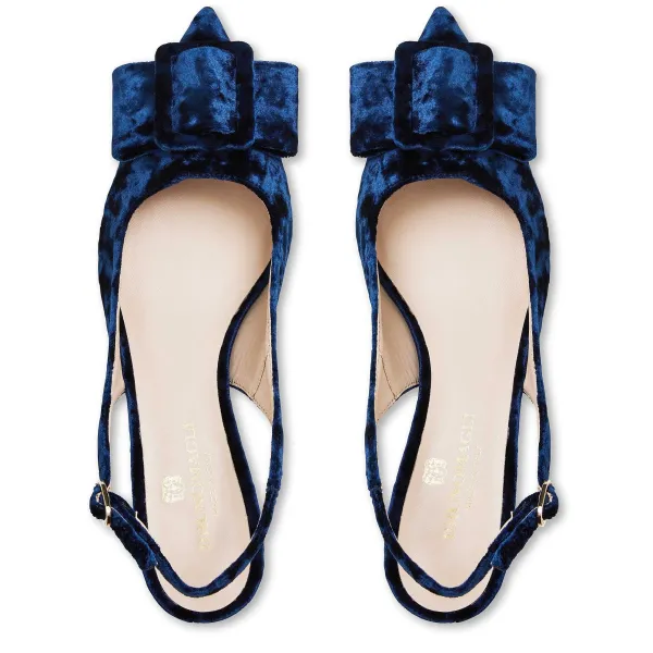 Bruno Magli Morena Slingback Pump Navy Velvet Best