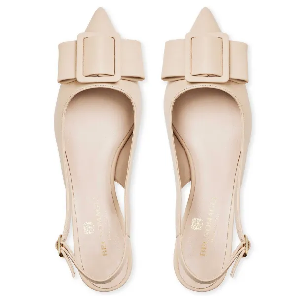 Bruno Magli Morena Slingback Pump Leather Nude Online