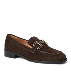 Bruno Magli Natalie Square Toe Loafer Brown Suede Discount