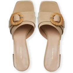 Bruno Magli Page Single Band Sandal Beige Patent Outlet