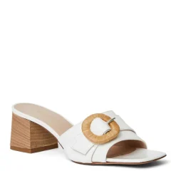 Bruno Magli Page Single Band Sandal White Patent White Patent Leather Sale