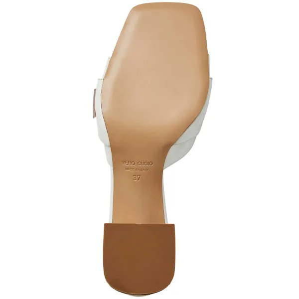 Bruno Magli Page Single Band Sandal White Patent White Patent Leather Sale