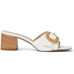 Bruno Magli Page Single Band Sandal White Patent White Patent Leather Sale