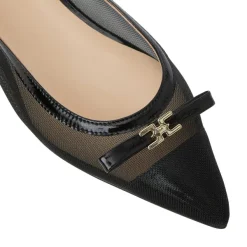 Bruno Magli Pamina Slingback Flat Black Patent Black Patent Leather Clearance