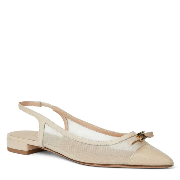 Bruno Magli Pamina Slingback Flat Sand Patent Sand Patent Leather Outlet