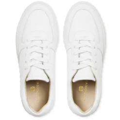 Bruno Magli Paola Platform Sneaker Leather White Outlet