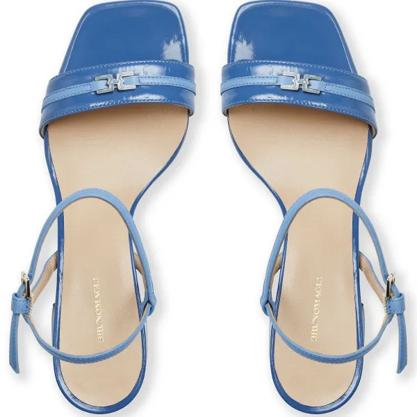 Bruno Magli Phoebe Sandal Blue Patent Blue Patent Leather Outlet