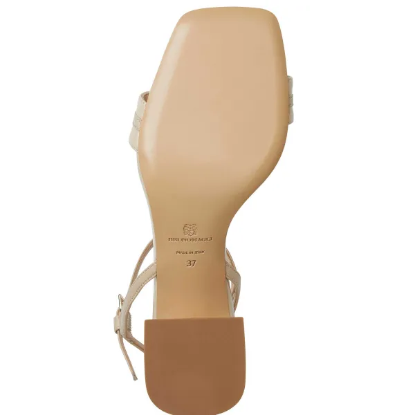 Bruno Magli Phoebe Sandal Patent Beige Hot