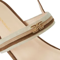 Bruno Magli Portia Sandal Brown/Natural Suede Brown Suede Hot