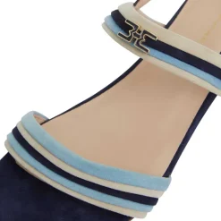 Bruno Magli Portia Sandal Navy/Blue/Sand Suede Navy Suede Discount