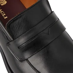 Bruno Magli Raging Leather Penny Loafer Black Discount