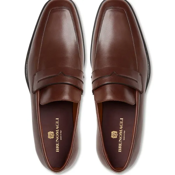 Bruno Magli Raging Leather Penny Loafer Cognac Clearance