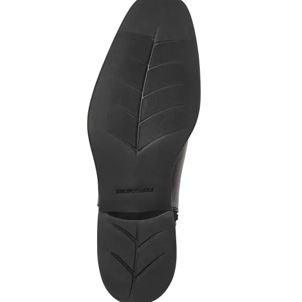 Bruno Magli Raging Leather Side Zip Boot Black New