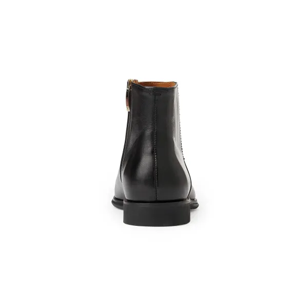 Bruno Magli Raging Leather Side Zip Boot Black New