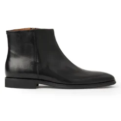 Bruno Magli Raging Leather Side Zip Boot Black New