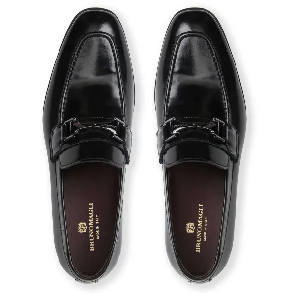 Bruno Magli Saffo Slip On Black Bit Loafer Black Leather Best