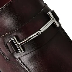 Bruno Magli Sante Double Gore Classic Bit Leather Loafer-Bordeaux Online