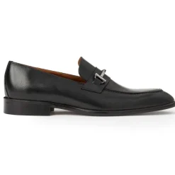 Bruno Magli Sante Double Gore Classic Bit Leather Loafer-Black