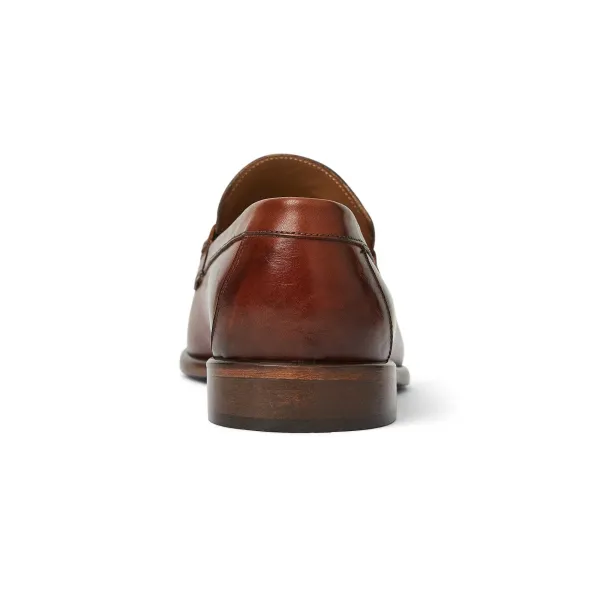 Bruno Magli Silvestro Embosssed Loafer Leather Cognac New