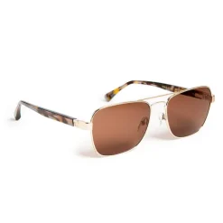 Bruno Magli Sole Aviator Sunglasses Gold Clearance