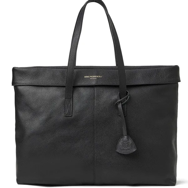 Bruno Magli Sophie Handbag Black Leather Clearance