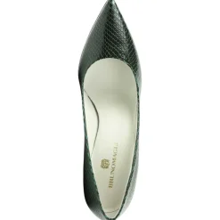 Bruno Magli Telma Snake-Print Leather Pointed-Toe Pump - Emerald Emerald Viper
