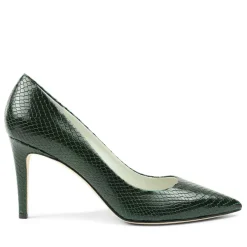 Bruno Magli Telma Snake-Print Leather Pointed-Toe Pump - Emerald Emerald Viper