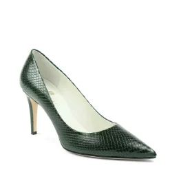 Bruno Magli Telma Snake-Print Leather Pointed-Toe Pump - Emerald Emerald Viper Hot
