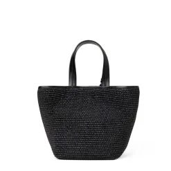Bruno Magli Tessa Mini Tote Black Raffia Sale