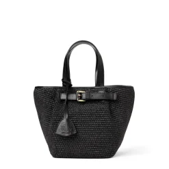 Bruno Magli Tessa Mini Tote Black Raffia Sale