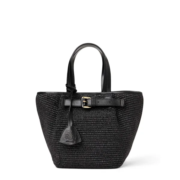 Bruno Magli Tessa Mini Tote Black Raffia Sale