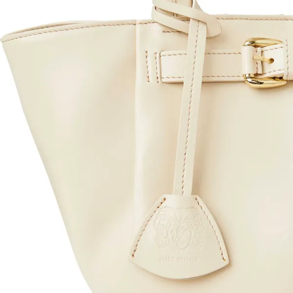 Bruno Magli Tessa Mini Tote Calf Cream New
