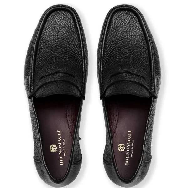Bruno Magli Tonio Slip On Loafer Cervo Leather Black Outlet