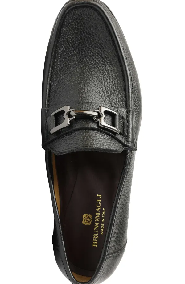 Bruno Magli Trieste Classic Leather Moccasin Black Cervo Best