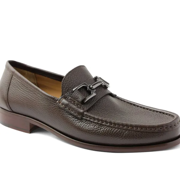 Bruno Magli Trieste Classic Leather Moccasin Dark Brown Cervo Clearance