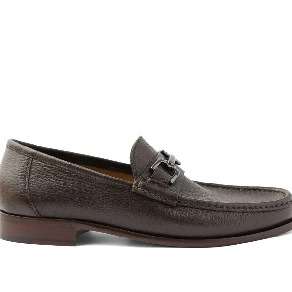 Bruno Magli Trieste Classic Leather Moccasin Dark Brown Cervo Clearance