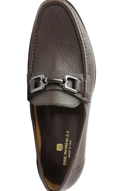 Bruno Magli Trieste Classic Leather Moccasin Dark Brown Cervo Clearance