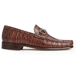 Bruno Magli Trieste Classic Moccasin- Brown Croc Brown Croc-Print Leather Discount