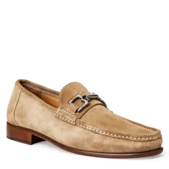 Bruno Magli Trieste Classic Suede Moccasin Taupe Suede Discount