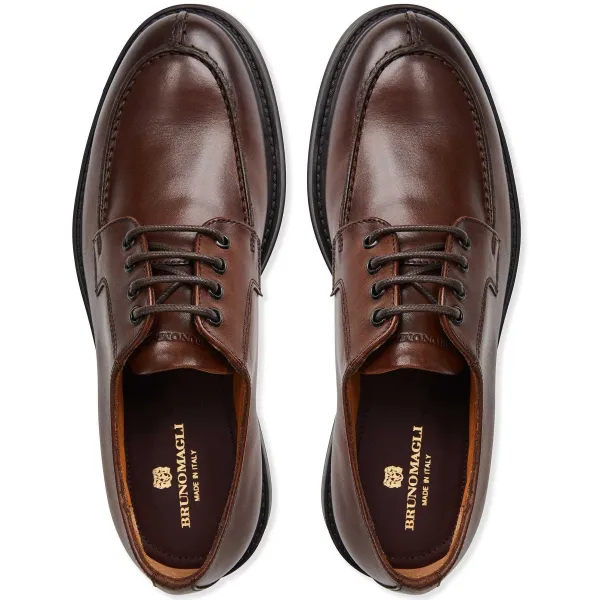 Bruno Magli Tyler Split Toe Leather Oxford Cognac New