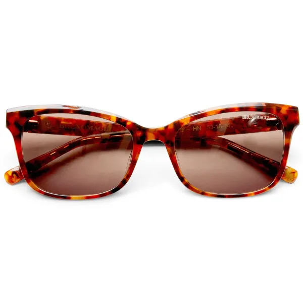 Bruno Magli Vales Women's Limited Edition Cat-Eye Sunglasses Honey Tortoise Outlet