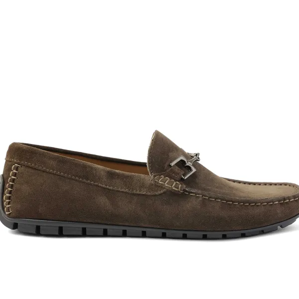 Bruno Magli Xander Casual Driving Moccasin Dark Brown Suede New