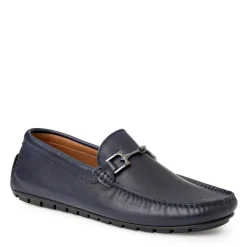 Bruno Magli Xander Casual Leather Driving Moccassin Navy Clearance