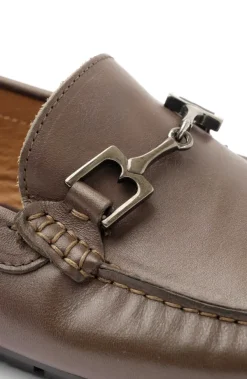 Bruno Magli Xander Leather Driving Moccasin - Brown Dark Brown New