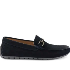 Bruno Magli Xander Suede Driving Moccasin Navy Sale