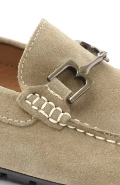 Bruno Magli Xander Suede Driving Moccasin Taupe Hot