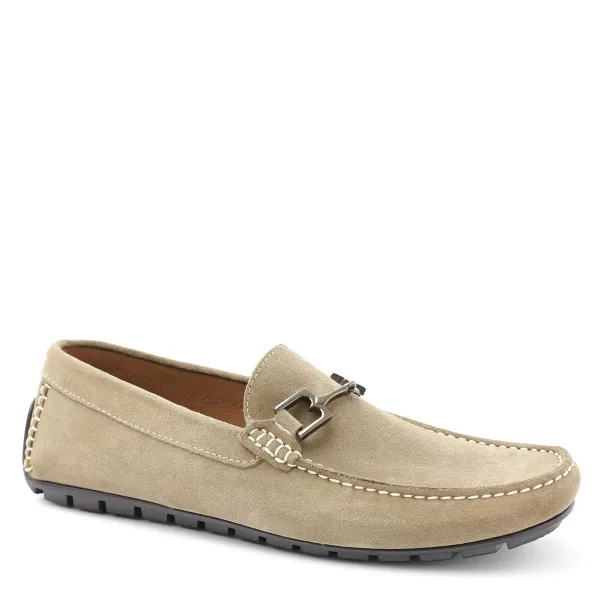 Bruno Magli Xander Suede Driving Moccasin Taupe Outlet