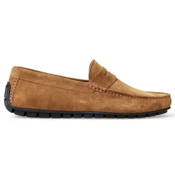 Bruno Magli Xane Casual Suede Slip-On Driving Moccasin-Cognac Cognac Suede Hot